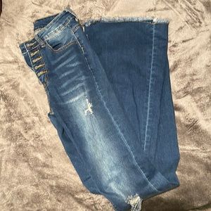 Distressed bell bottoms